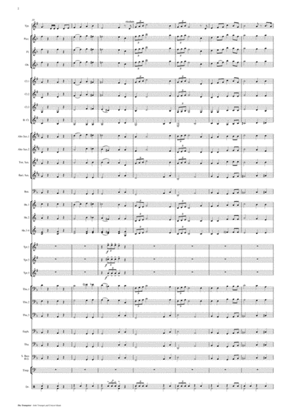 The Trumpeter - Solo Trumpet and Concert Band Score and Parts PDF image number null