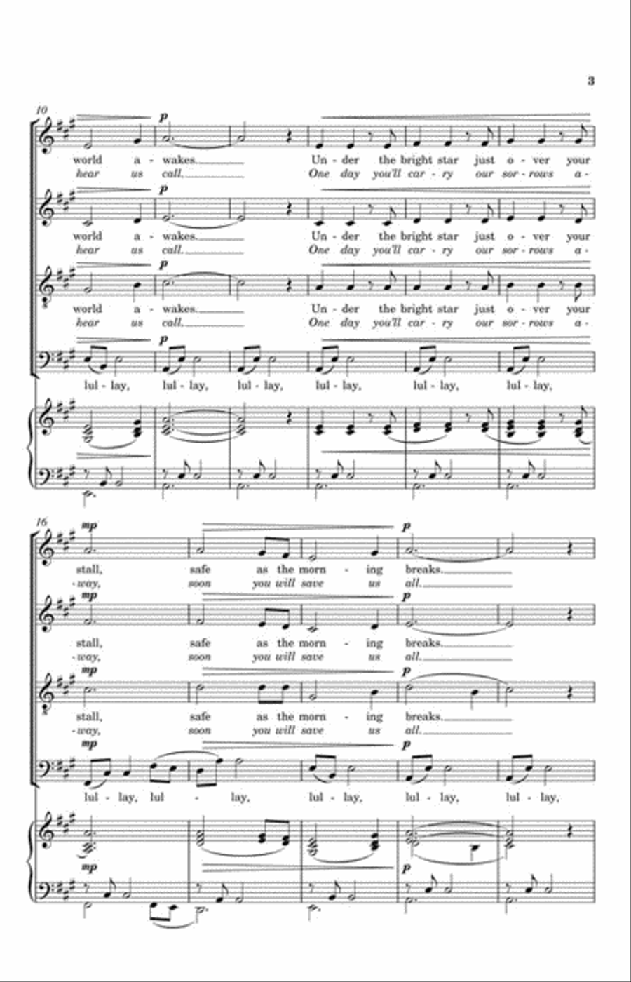 Lullay from Stella Natalis 4-Part scores gallery preview page 3