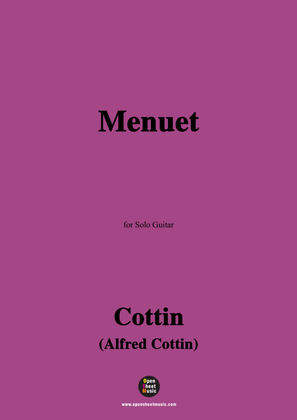 Book cover for Cottin-Menuet,for Guitar