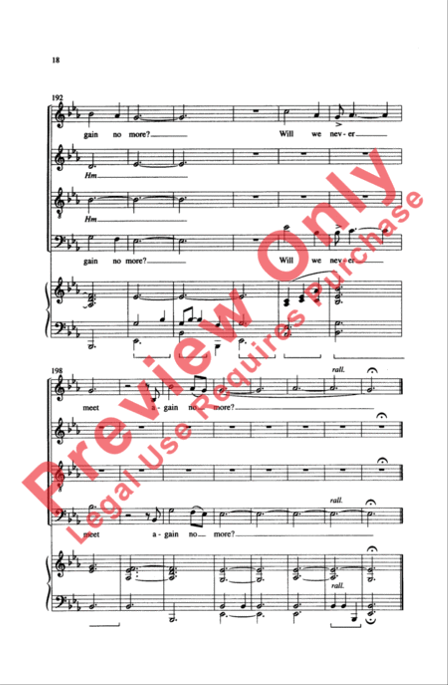 Fare Thee Well Love 4-Part scores gallery preview page 18