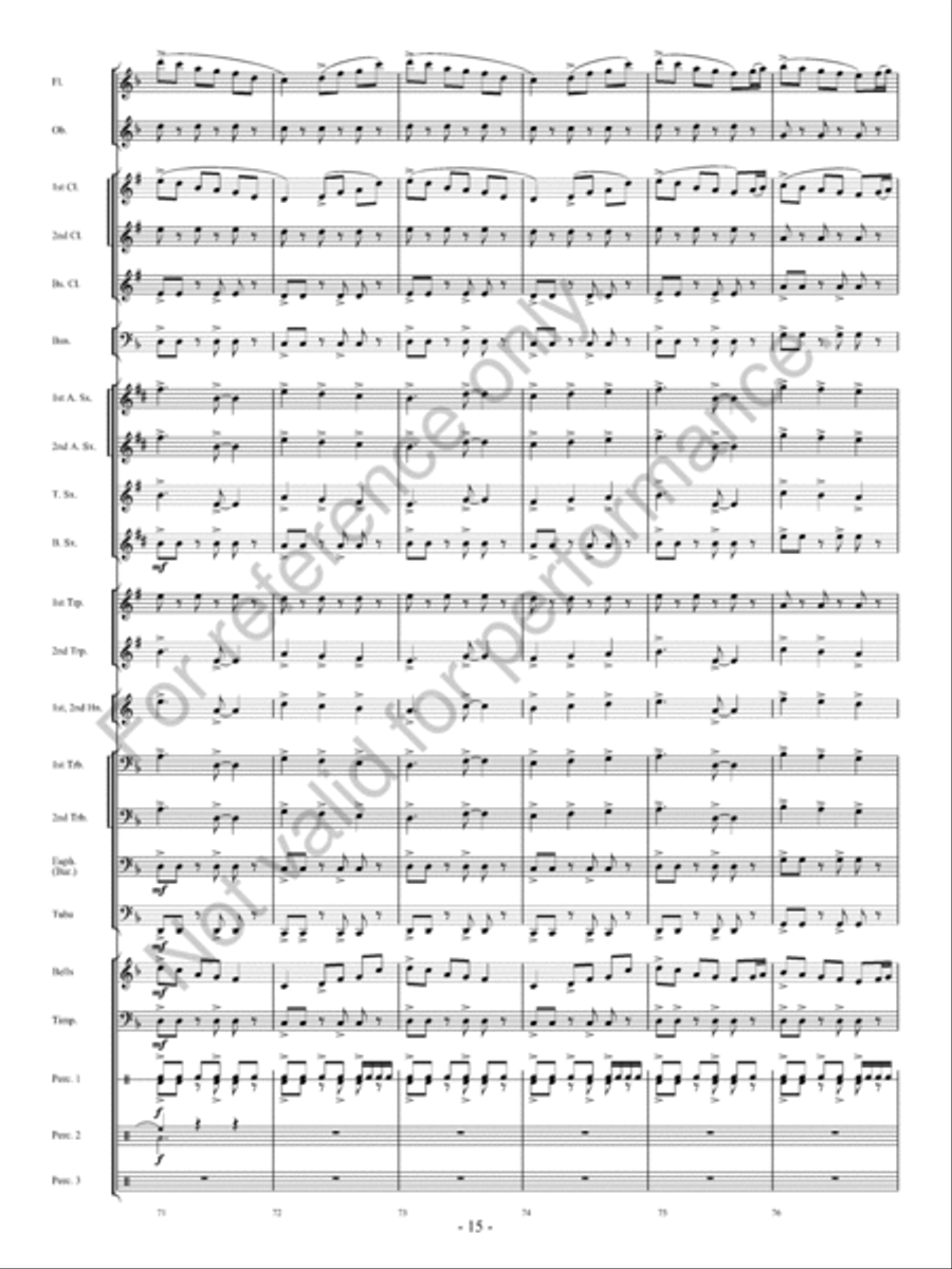 Avalanche! Concert Band scores gallery preview page 16