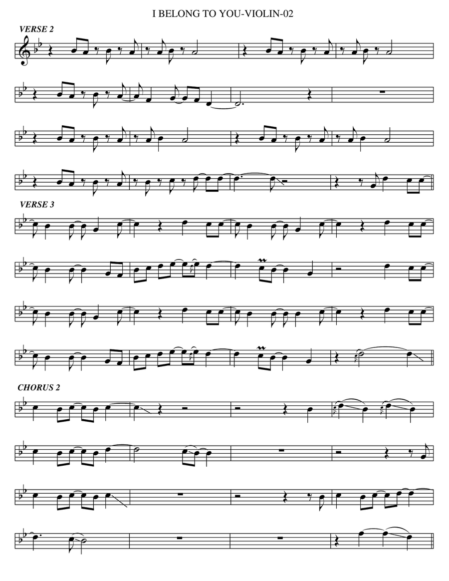 I Belong To You I Belong To You Violin Solo scores gallery preview page 2