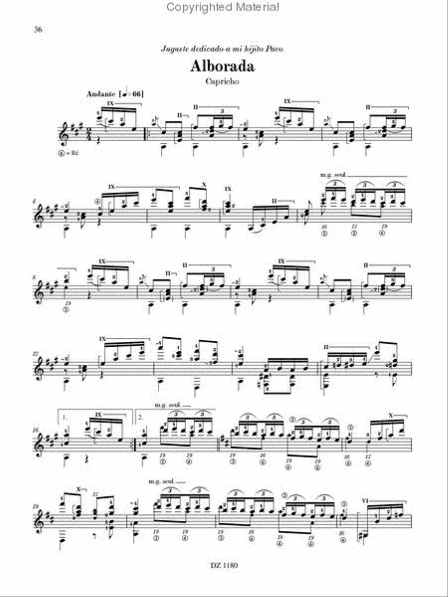 Intégrale des compositions pour guitare Classical Guitar scores gallery preview page 2