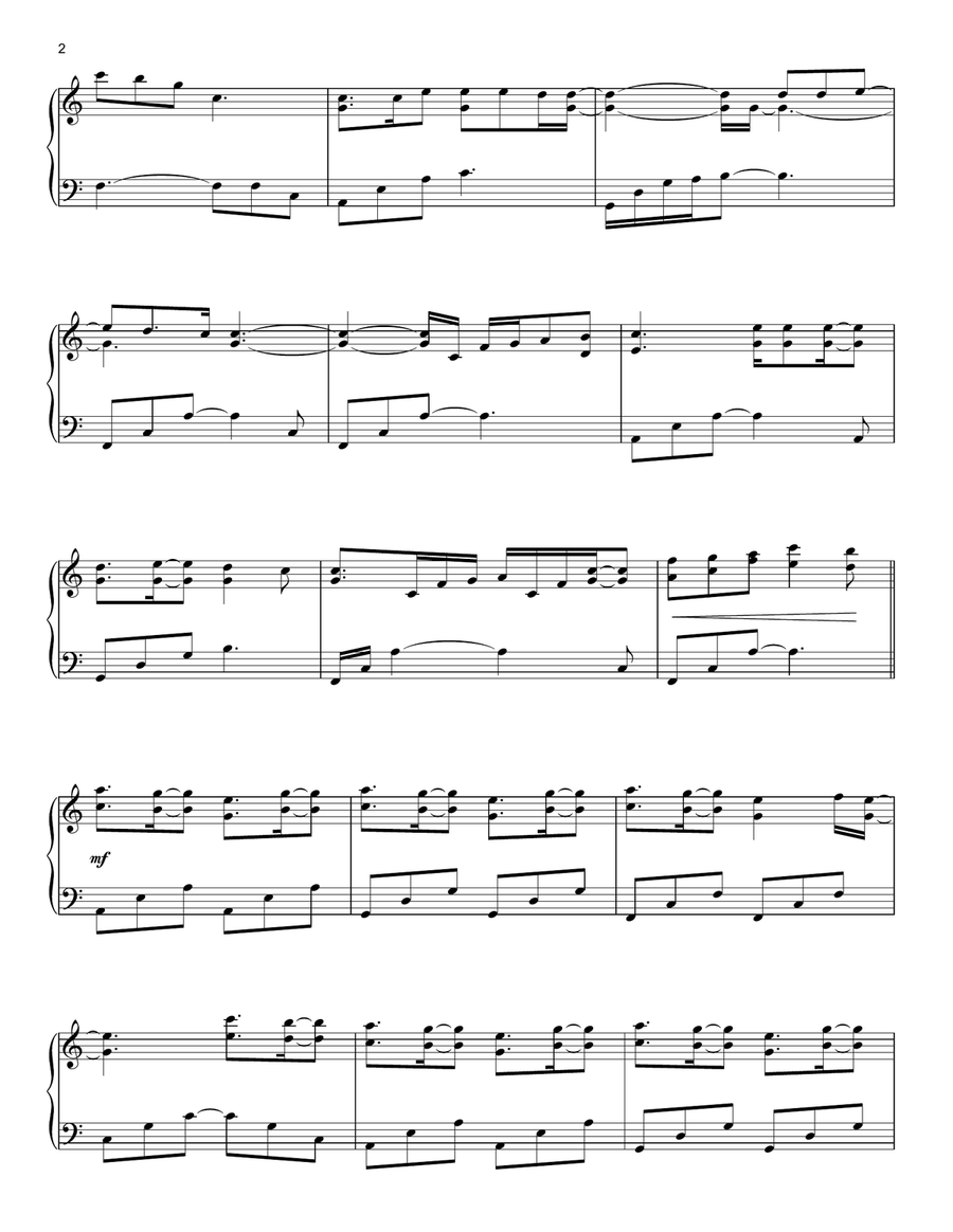 Reckless Love Reckless Love Piano Solo scores gallery preview page 2