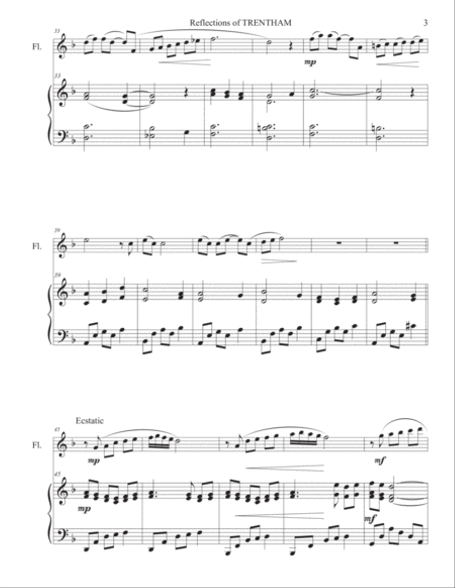 Reflections of TRENTHAM (Breathe On Me, Breath of God), Solo Flute and Piano Flute Solo scores gallery preview page 4