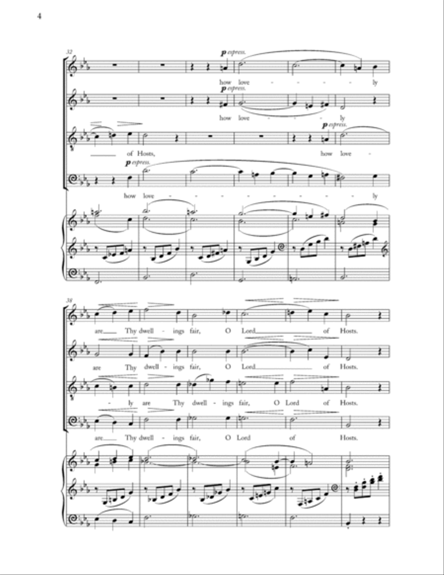 How Lovely Are Thy Dwellings 4-Part scores gallery preview page 4
