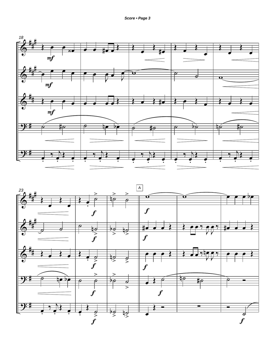Aquarela Brasileira (aquarela Do Brasil) (brasil) Brass Quintet scores gallery preview page 5