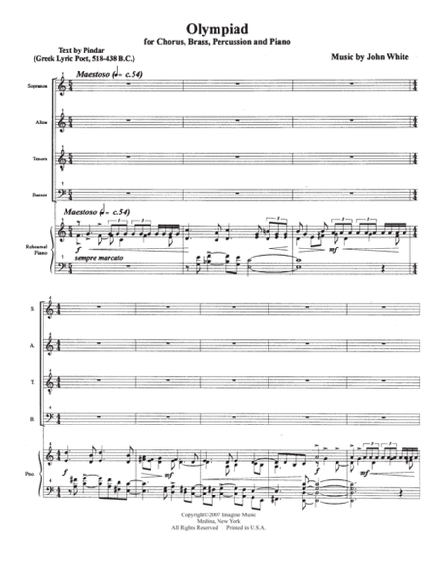 Olympiad (vocal score) image number null