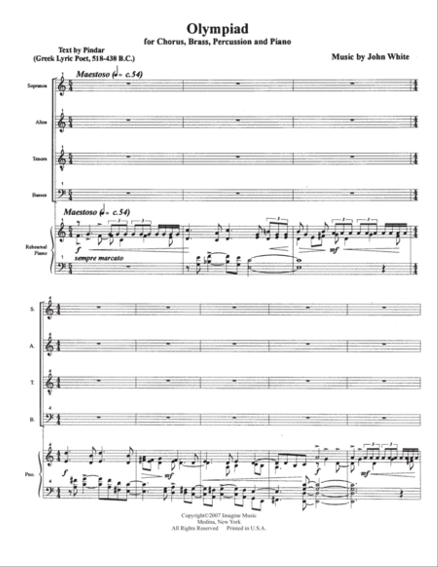 Olympiad (vocal score) 4-Part scores gallery preview page 5