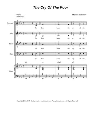 The Cry Of The Poor (SATB Alternate)
