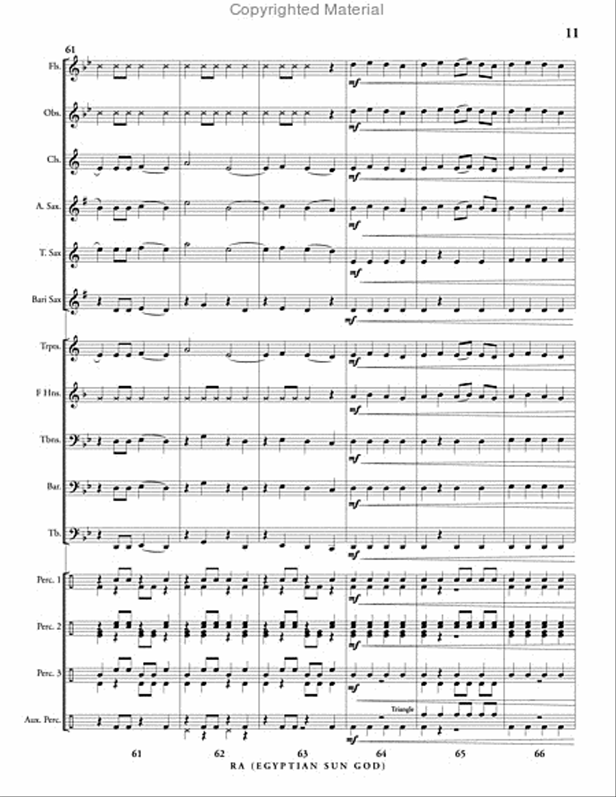 Ra: Egyptian Sun God Concert Band scores gallery preview page 12