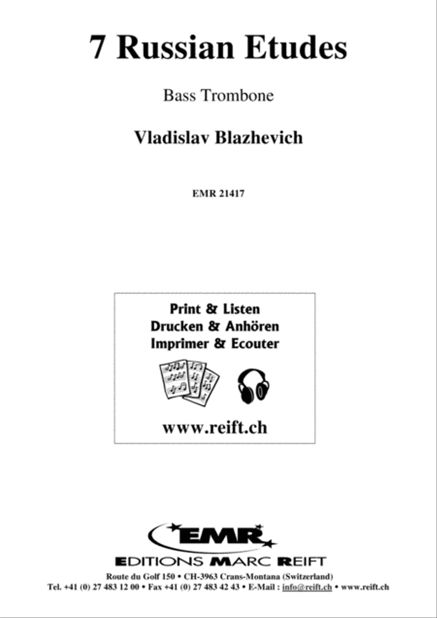 7 Russian Etudes 7 Russian Etudes Trombone scores gallery preview page 2
