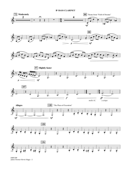 James Horner Movie Magic - Bb Bass Clarinet