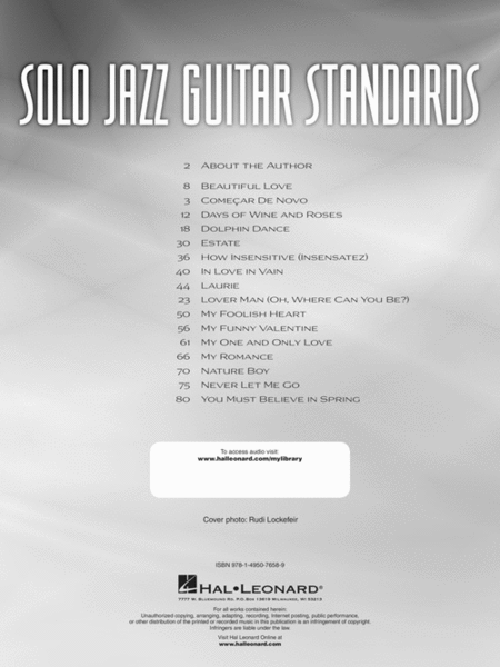 Solo Jazz Guitar Standards by Various Electric Guitar - Sheet Music