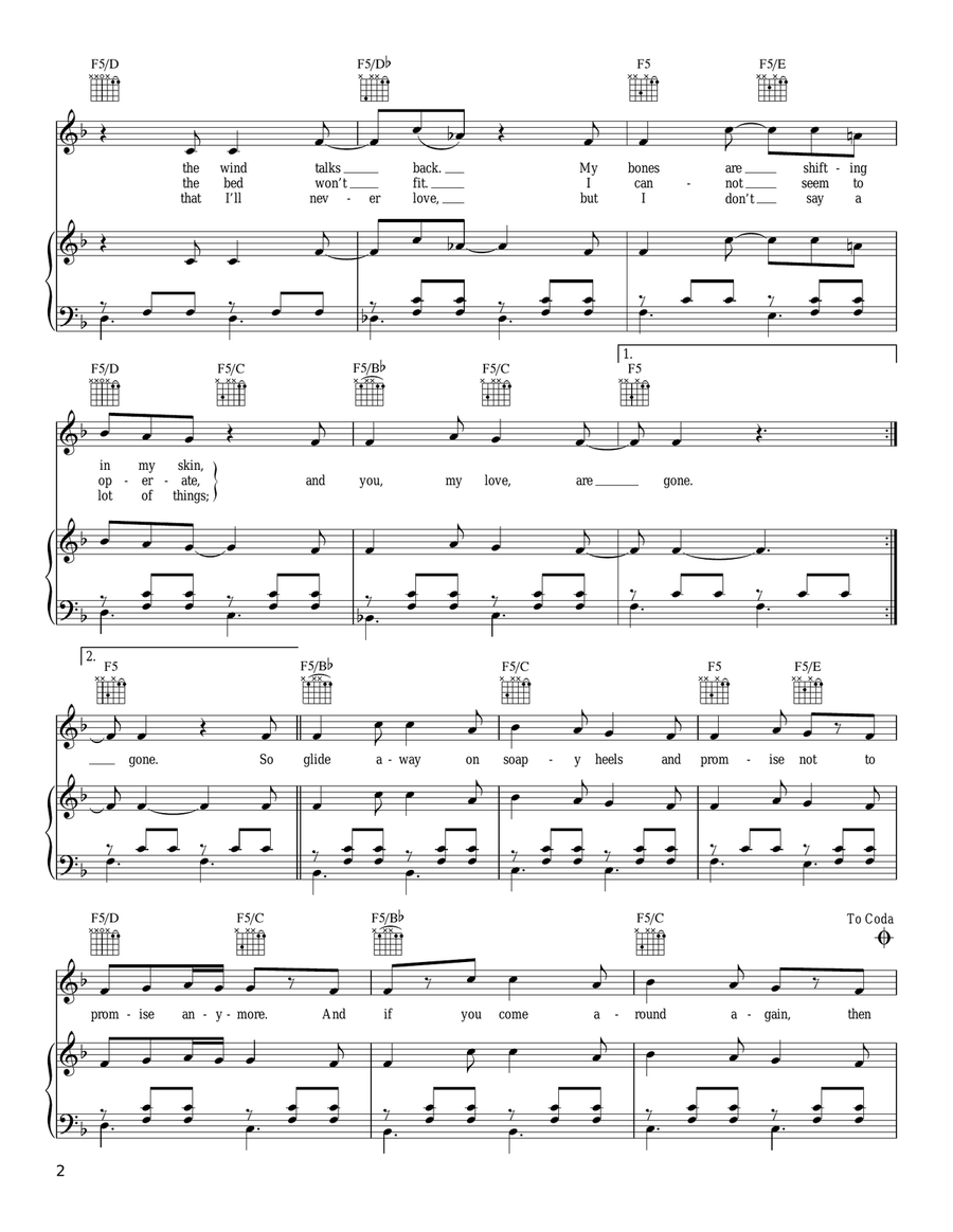The Chain The Chain Piano, Vocal, Guitar scores gallery preview page 2