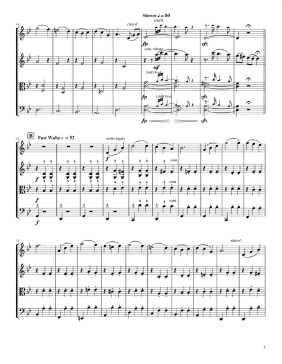 Merry-go-round Of Life String Quartet scores gallery preview page 3