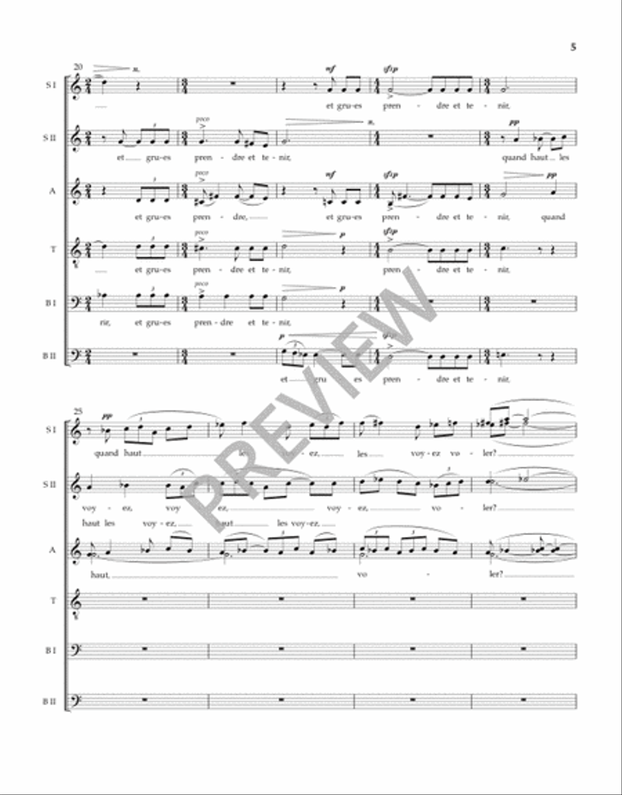 Trois Chansons Trois Chansons Divisi scores gallery preview page 6