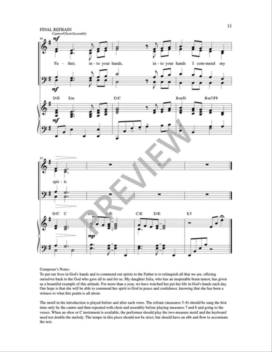 Father into Your Hands Father into Your Hands 4-Part scores gallery preview page 15