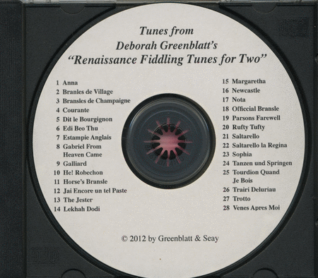 Renaissance Fiddling Tunes for Two CD