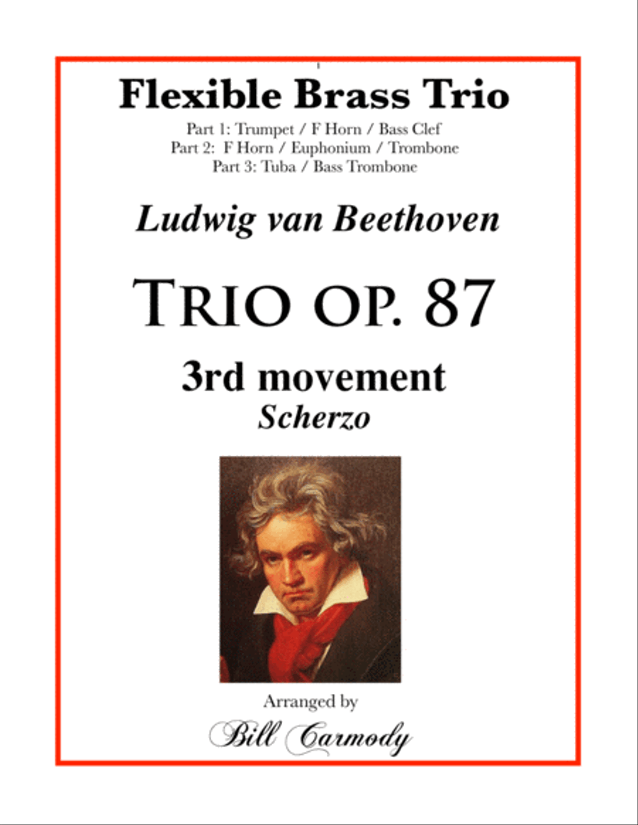 Beethoven Trio op 87, mvt. 3 Scherzo Brass Ensemble scores gallery preview page 1