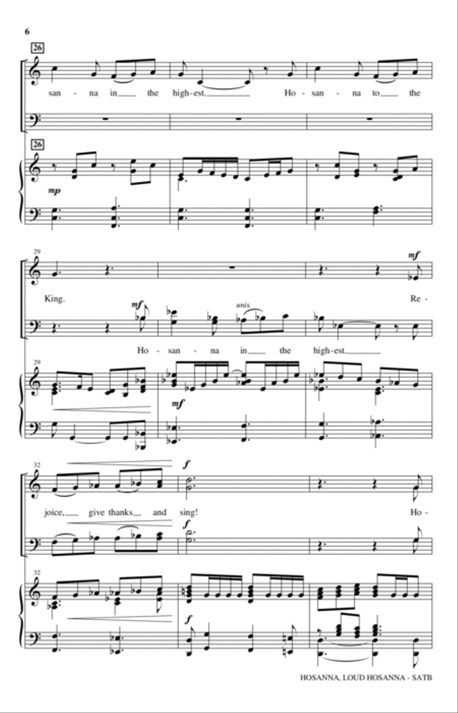 Hosanna, Loud Hosanna 4-Part scores gallery preview page 4