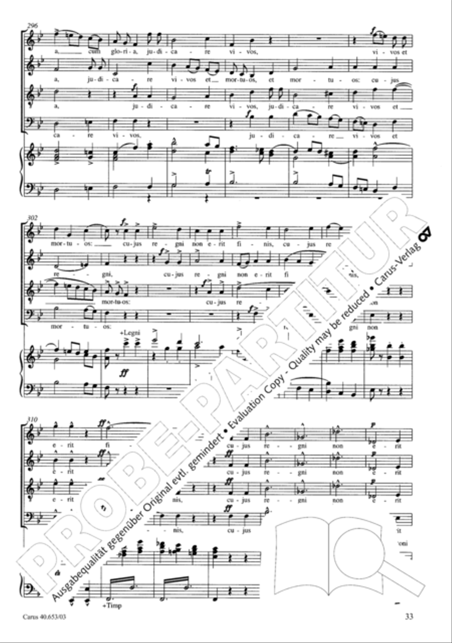 Mass in D Major (Missa in D) 4-Part scores gallery preview page 34