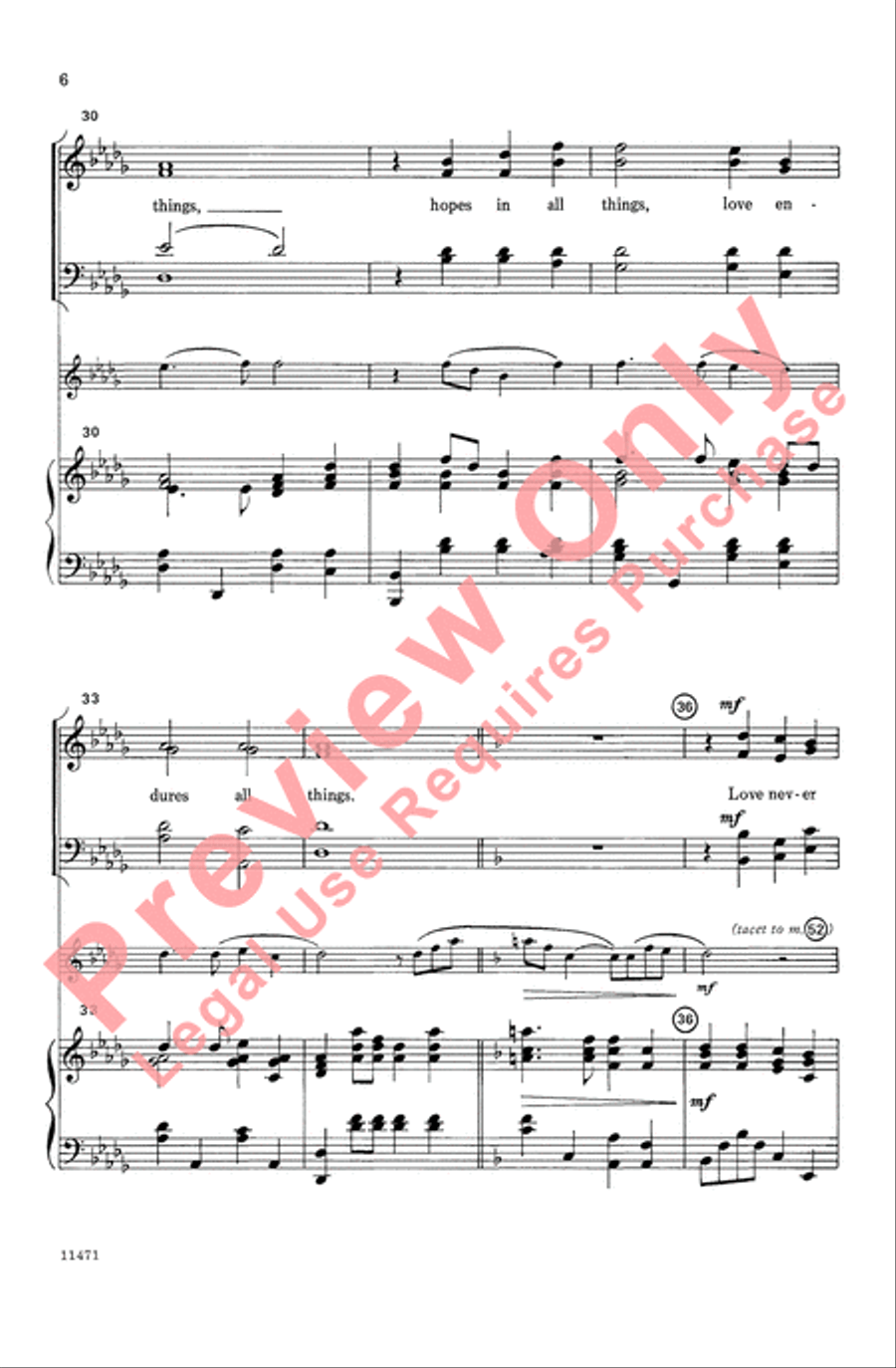 The Greatest of These Is Love 4-Part scores gallery preview page 7