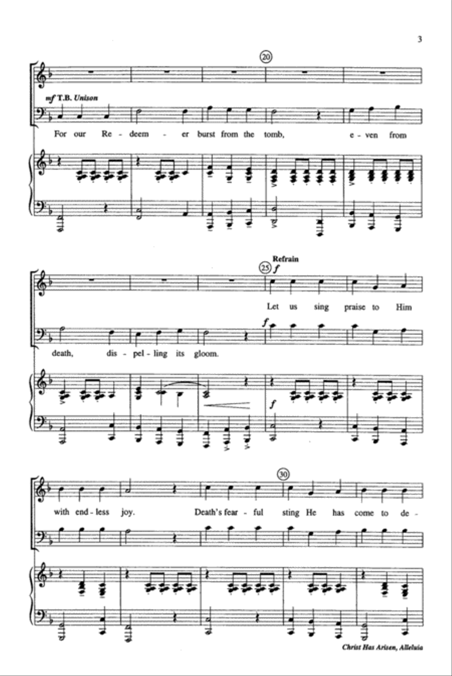 Christ Has Arisen, Alleluia 4-Part scores gallery preview page 3