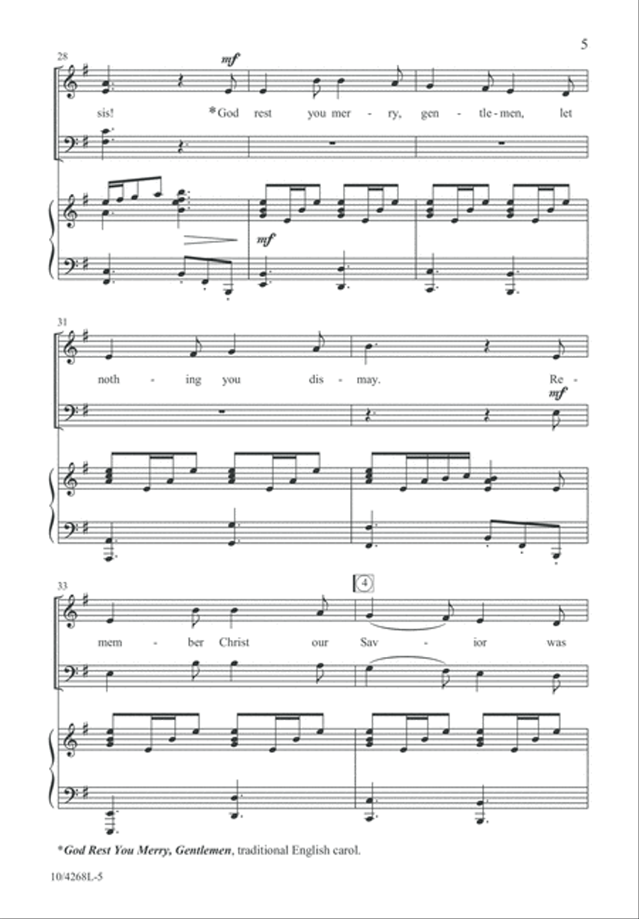 Tidings of Joy! 4-Part scores gallery preview page 6