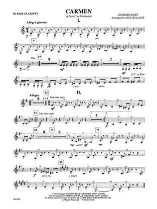 Carmen Suite: B-flat Bass Clarinet