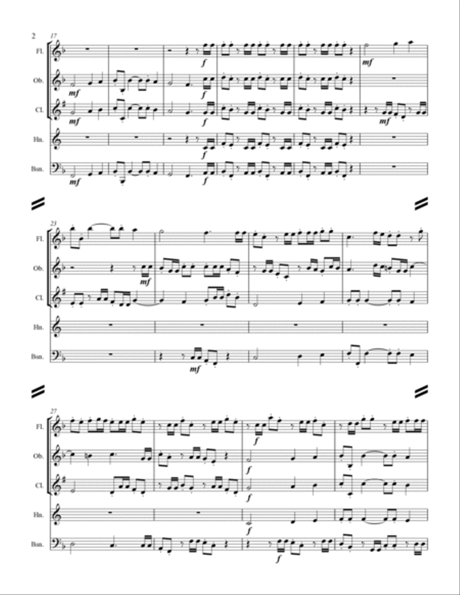 Handel - Hallelujah Chorus from Messiah (for Woodwind Quintet) Woodwind Quintet scores gallery preview page 3