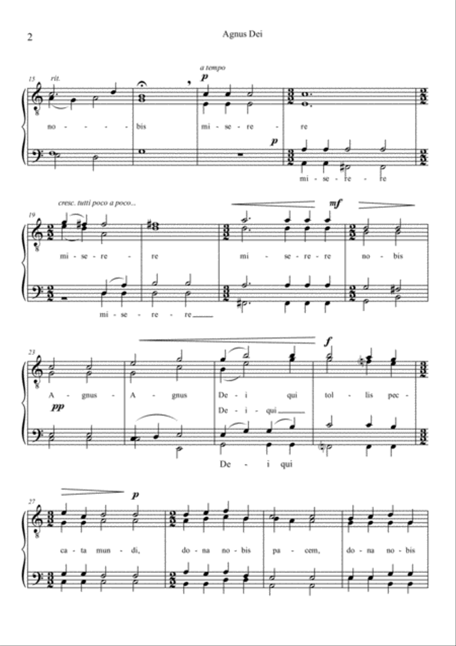 Agnus Dei TTBB scores gallery preview page 2