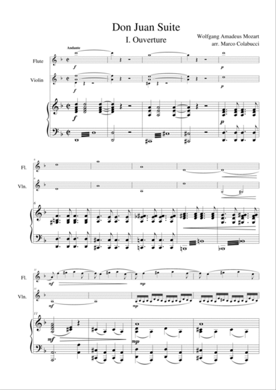 Mozart Don Juan Suite Small Ensemble scores gallery preview page 3