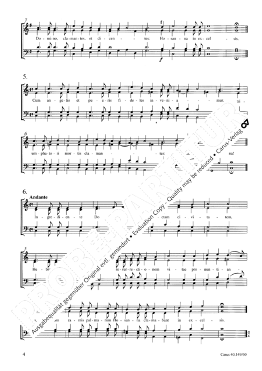 Sechs Antiphonen zum Palmsonntag Score scores gallery preview page 5