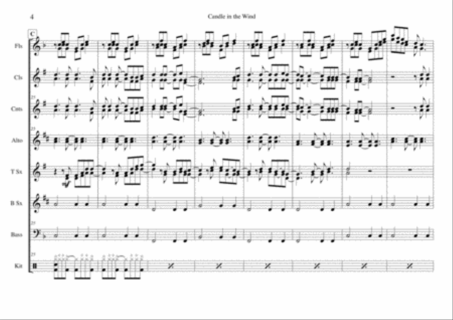 Candle In The Wind Large Ensemble scores gallery preview page 4