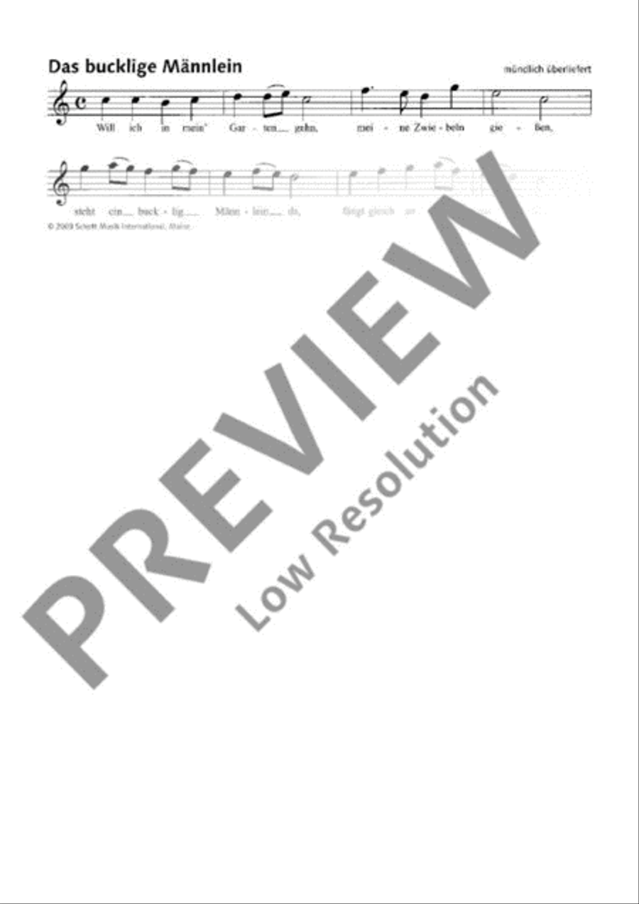 Das bucklige Männlein Das bucklige Männlein Soprano Recorder scores gallery preview page 2
