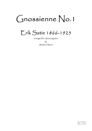 Gnossienne No. 1 Including Tab