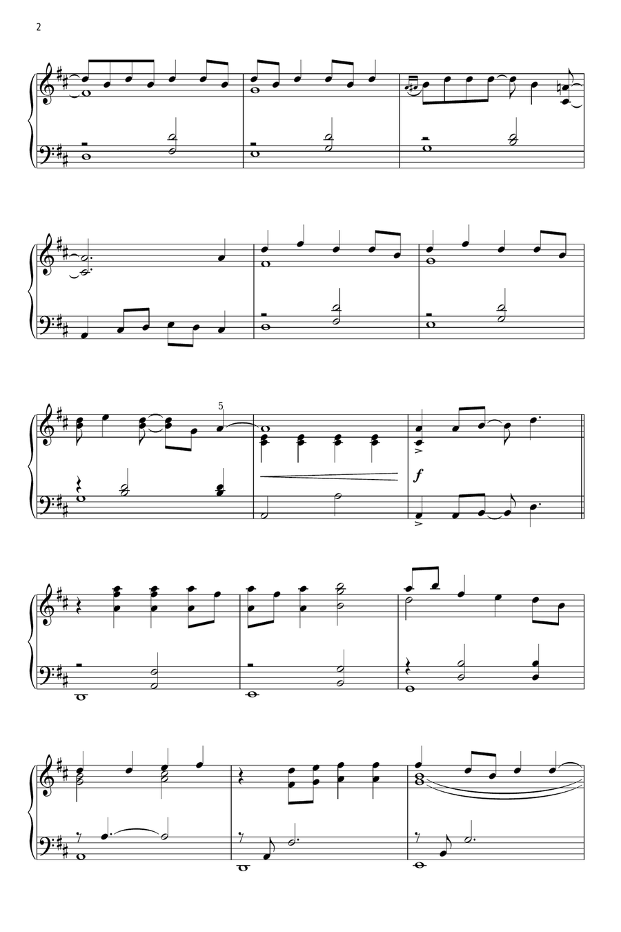 Our Song Piano Solo scores gallery preview page 2