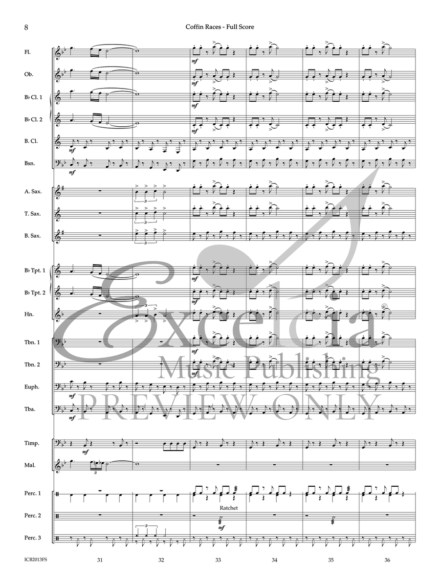 Coffin Races (Score) Coffin Races (Score) Concert Band scores gallery preview page 8