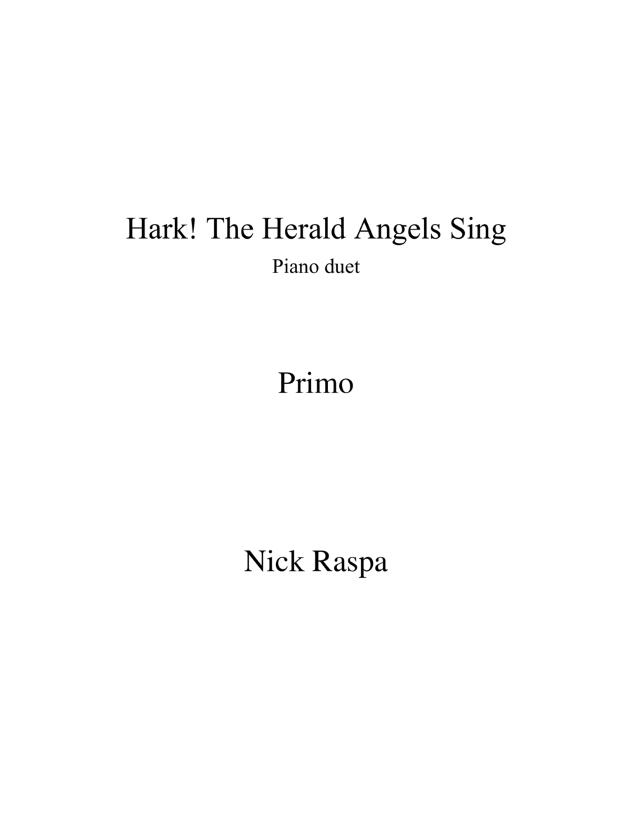Hark! The Herald Angels Sing (1 piano 4 hands) Primo image number null
