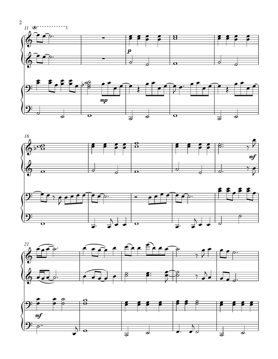 What Was I Made For? 1 Piano, 4-Hands scores gallery preview page 3