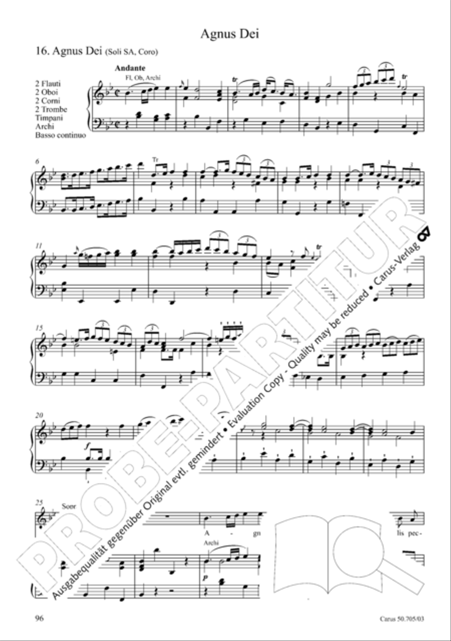 Missa in g. Hasse-Werkausgabe IV/3 4-Part scores gallery preview page 105