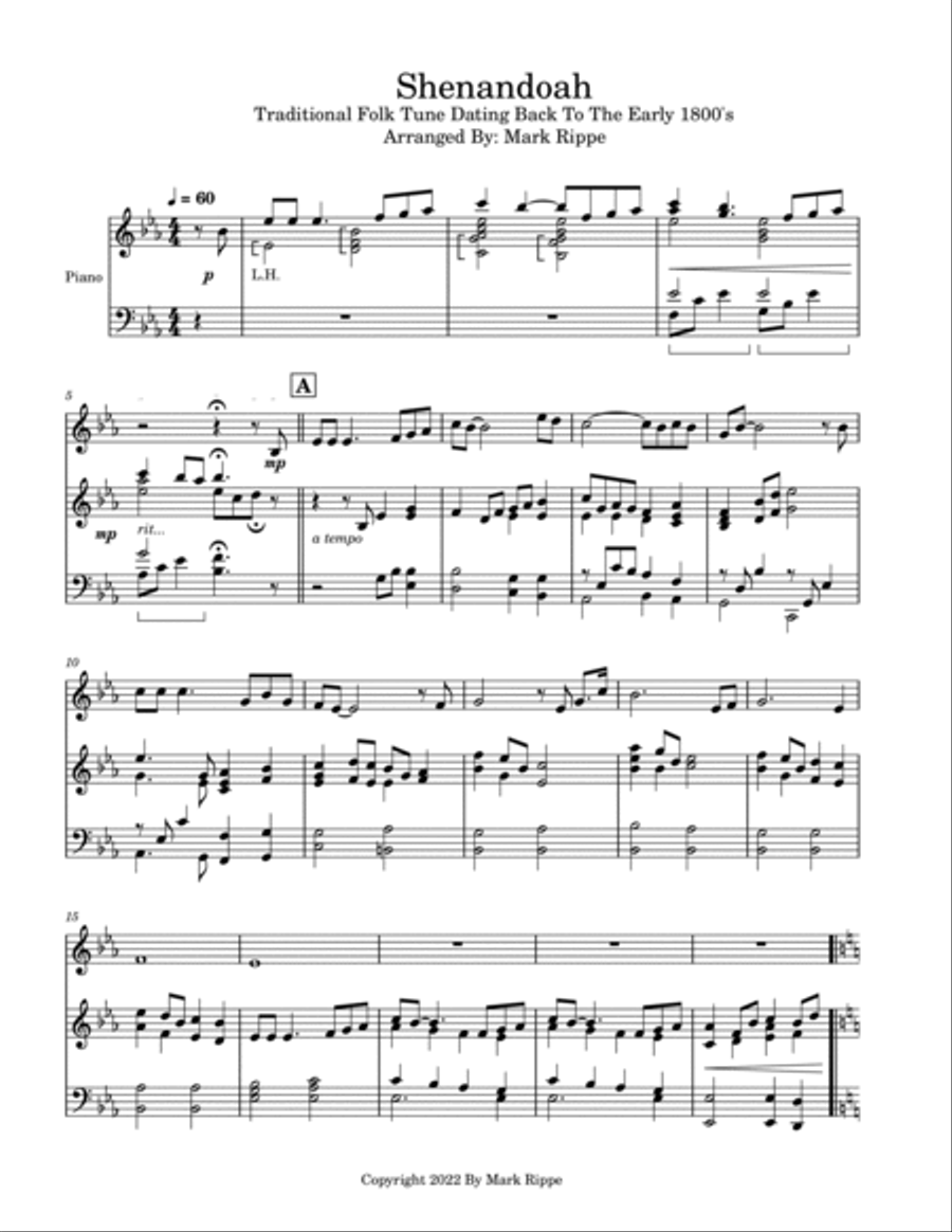 Shenandoah (AM00177) Piano scores gallery preview page 2