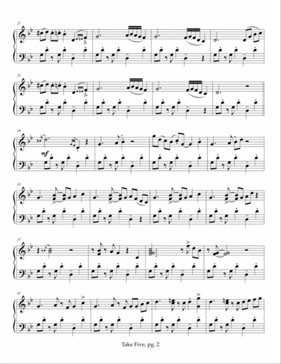 Take Five Glockenspiel scores gallery preview page 2