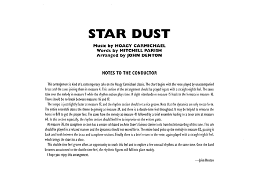 Star Dust: Score Jazz Ensemble scores gallery preview page 2