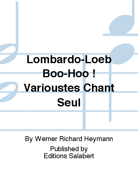 Lombardo-Loeb Boo-Hoo ! Varioustes Chant Seul