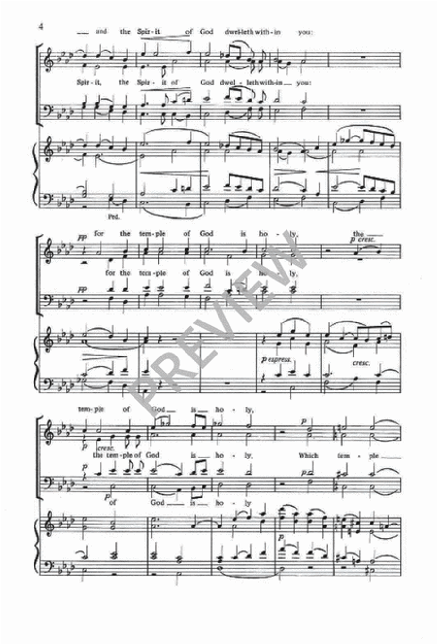 Behold, the Tabernacle of God 4-Part scores gallery preview page 5