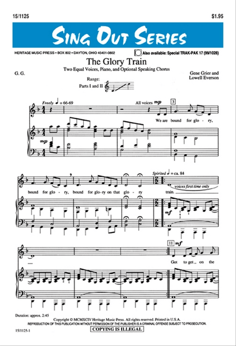 The Glory Train SSA scores gallery preview page 1