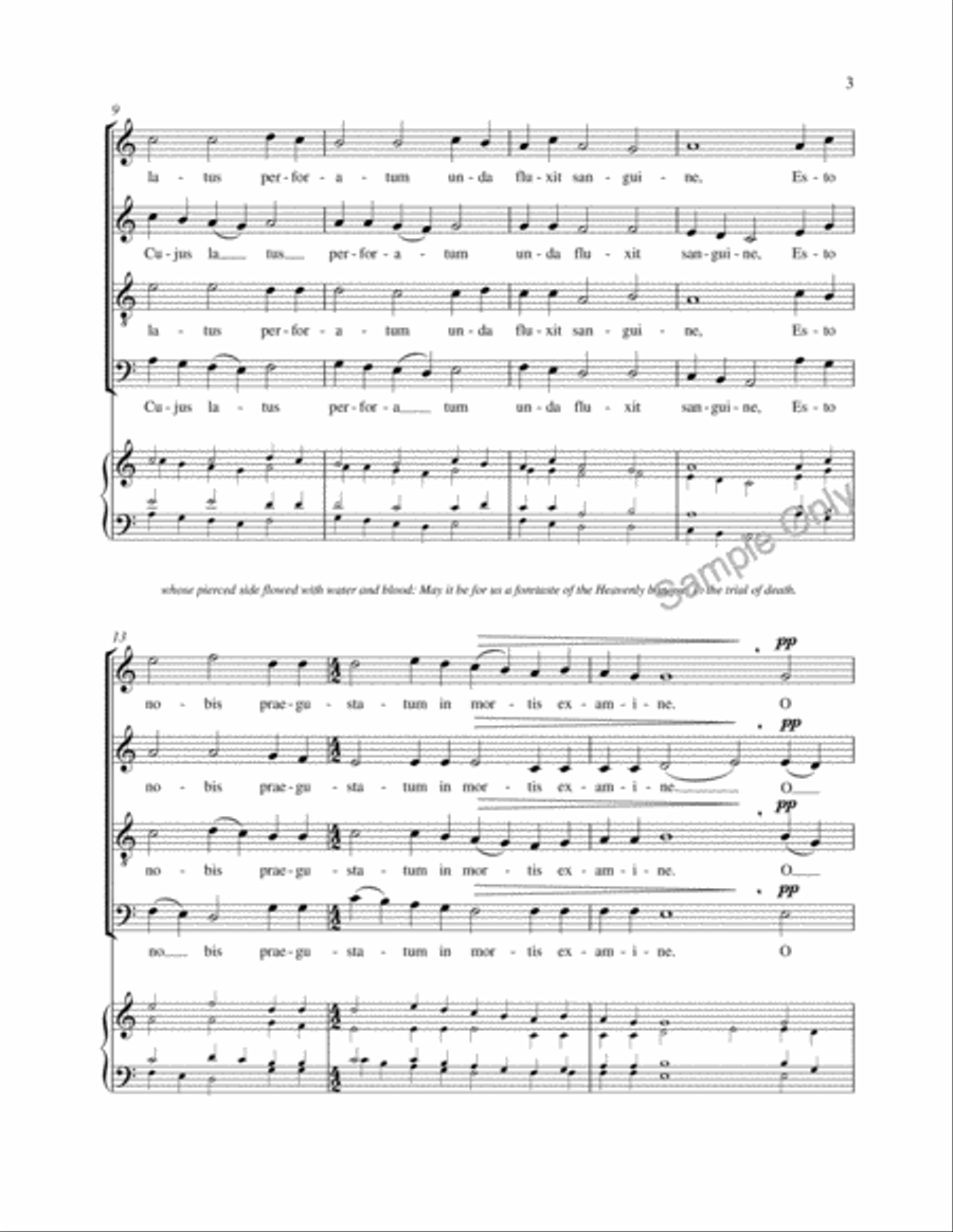 Ave Verum Corpus 4-Part scores gallery preview page 3