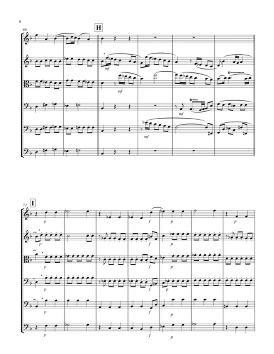 Recordare (from "Requiem") (F) (String Sextet - 2 Violins, 1 Viola, 2 Cellos, 1 Bass)